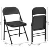 Whizmax Folding Chairs Set of 4, Foldable Chairs with Metal Frame Hold Up to 350 Pounds for Dining Room, Living Room, Office, Camping - 2 of 4