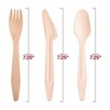Smarty Had A Party Birch Wood Eco-Friendly Disposable Cutlery Set w/ Napkin -  200 Sets - 3 of 4