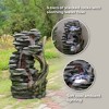 Teamson Home 32" 3-Tier Cascading Faux Rock and Wood Fountain Brown - 3 of 4