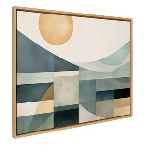 Kate & Laurel All Things Decor 31.5"x41.5" Sylvie Mid-Century Modern Abstract Coastal Framed Art by The Creative Bunch Studio Tan - 1 of 4