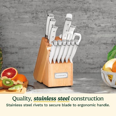 Cuisinart 15-Pc Stainless Steel Knife Block Set