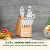 Cuisinart Classic 15pc Stainless Steel White Triple Rivet Cutlery Block Set - C77WTR-15P: High Carbon, Ergonomic Handle - 4 of 4