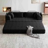 Modern Queen Size Convertible Chenille Sleeper Sofa Bed, Folding Floor Sofa Couch for Living Room, Apartment, or Bedroom – The Pop Home - 2 of 4