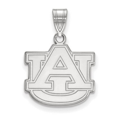 Black Bow Jewelry 14k White Gold Auburn Tigers NCAA Medium Pendant