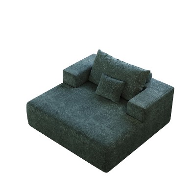 GDFStudio Tracy Modern 55" Square Chenille Sponge Sofa/Chair