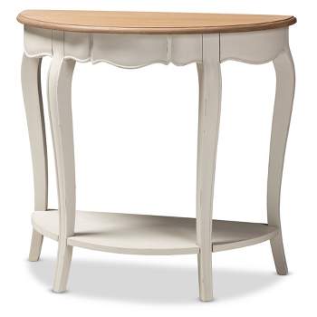 Vologne Traditional Table : French Target Baxton - Studio White Console Wood