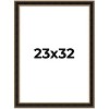 PosterPalooza | Photo Size Ornate Brown Picture Frame - UV Acrylic, Foam Board Backing, Hanging Hardware - 2 of 4