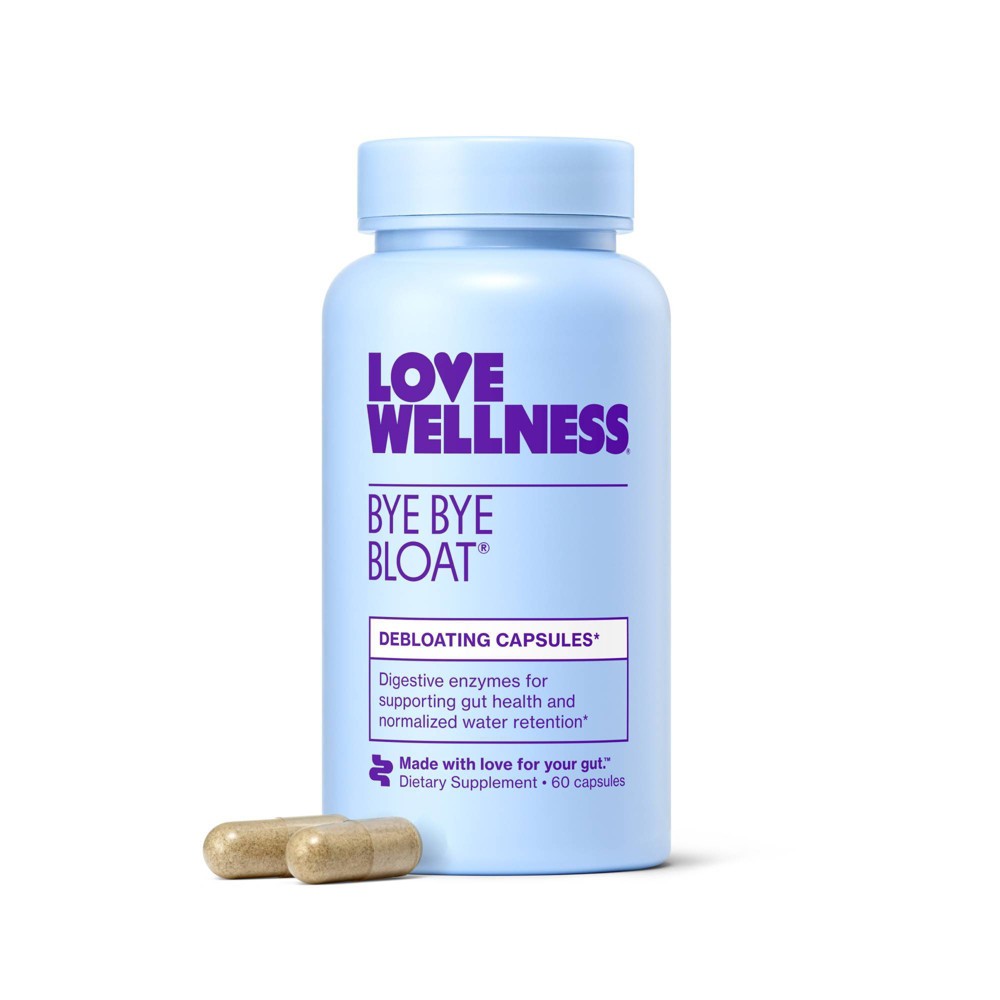 Photos - Vitamins & Minerals Love Wellness Bye Bye Bloat for Fast Bloating Relief - 60ct