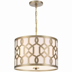 Crystorama Lighting Jennings 3 - Light Pendant in  Aged Brass - 1 of 4