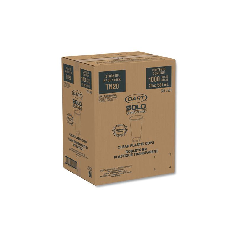 Dart Ultra Clear PETE Cold Cups, 20 oz, Clear, 50/Sleeve, 20 Sleeves/Carton, 2 of 7