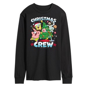 Men's - SpongeBob SquarePants - Christmas Crew Long Sleeve Graphic T-Shirt - 1 of 4