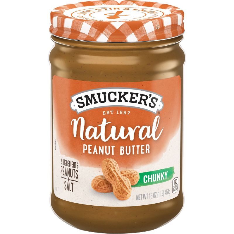 Smucker&#39;s Natural Chunky Peanut Butter - 16oz, 1 of 8