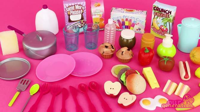Our Generation RV Seeing You Camper Food Accessory Set for 18&#34; Dolls, 2 of 6, play video