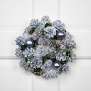 Northlight Pinecones, Ornaments and Pine Needles Christmas Wreath - 10" - Blue - Unlit - 2 of 4
