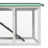 vidaXL Outdoor Large Rabbit Hutch Gray and White 57.1"x17.7"x33.1" Wood - 4 of 4