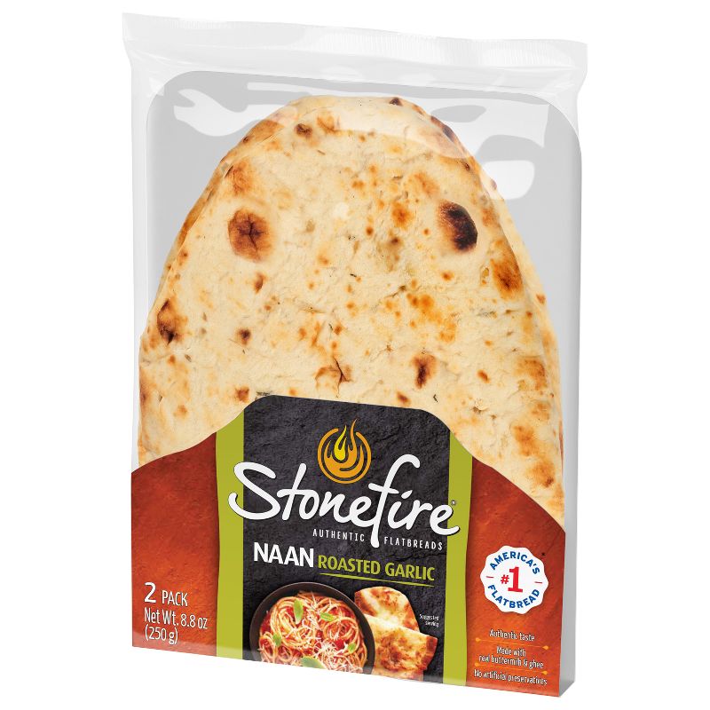 StonefireRoasted Garlic Naan Bread - 8.8oz/2ct, 3 of 10