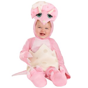 HalloweenCostumes.com Baby Hatchling Dinosaur Costume Outfit with Cracked Egg Detail | Adorable Jumpsuit for Halloween and Dress Up Play - 1 of 4