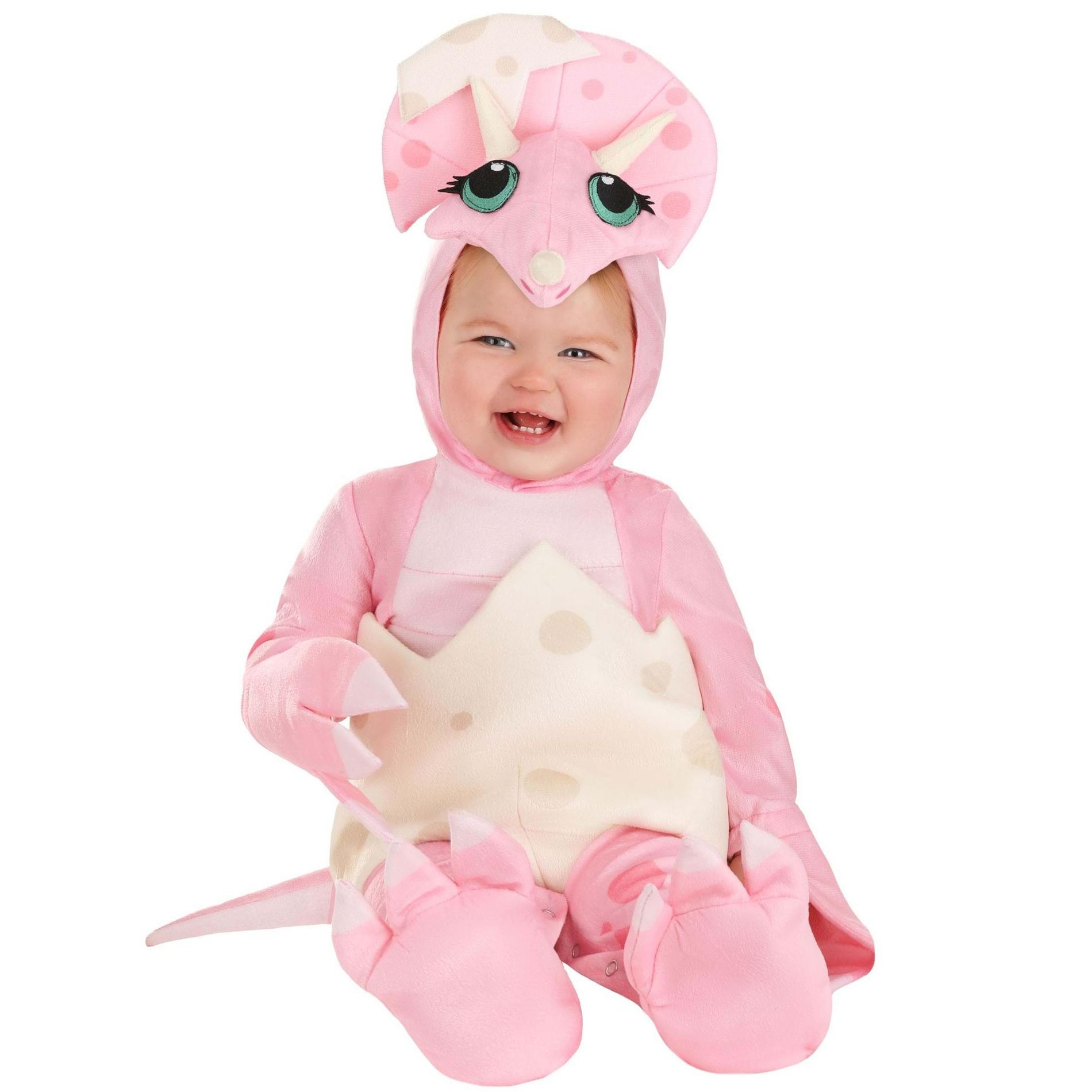 HalloweenCostumes.com Baby Hatchling Dinosaur Costume Outfit with Cracked Egg Detail | Adorable Jumpsuit for Halloween and Dress Up Play