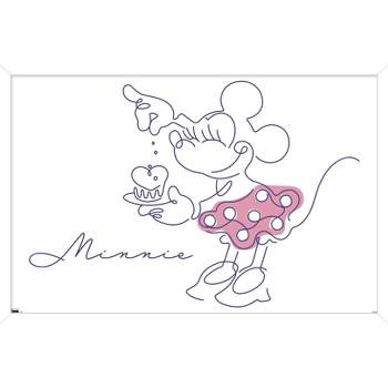 Trends International Disney Simple Moments Line Art - Minnie Mouse Framed Wall Poster Prints