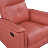 Faux Leather Glider Recliner Chair, 1-Piece, Solid Wood Frame, Comfortable Living Room Seating - 4 of 4