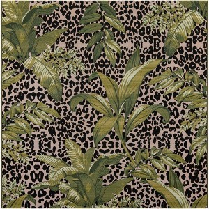 Unique Loom    Outdoor Botanical Andromeda Area Rug - 1 of 4