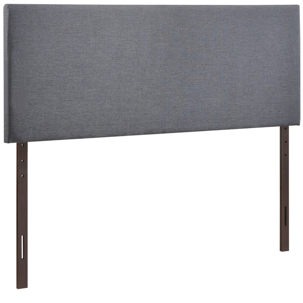 Photos - Bed Frame Modway Queen Region Upholstered Headboard Smoke - : Linen, Wood Frame, No B 