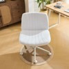 Karl Home |Dark Grey Teddy Velvet Adjustable Height Swivel Office Chair - 4 of 4