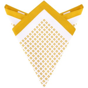 INSPIRE CHIC Men's Silky Checkered Solid Trim Pocket Squares - 1 of 4