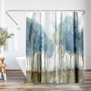 Americanflat 71" x 74" Shower Curtain, Misty Meadow II by PI Creative Art - 1 of 4