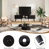 SEVOBAL TV Stands up to 70" TV with Storage Fluted Wood Living Room Media Console Entertainment Center with Cable Management, Black, 15"*60"*18.5" - 4 of 4