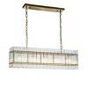 ALOADECOR Glam And Modern Antique Gold Handmade Glass Shade Chandelier Classic Lighting Fixture - 3 of 4