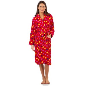 Casual Nights Women's Fleece Long Sleeve Plush Robe - 1 of 3