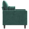 vidaXL Velvet Sofa Chair in Dark Green - Modern Design with Metal Frame, Thickly Padded Seat, Armrests, and Back Pillow for Ultimate Comfort - 3 of 4
