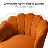 Yves Living Room Accent Chair Comfy Barrel Chair with Golden Metal Legs | Karat Home - 3 of 4