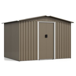 ALAULM Outdoor Storage Shed Waterproof, Large Garden Tool Shed with Air Vents and Lockable Sliding Door, Metal Shed Outdoor Storage for Garden - 1 of 4