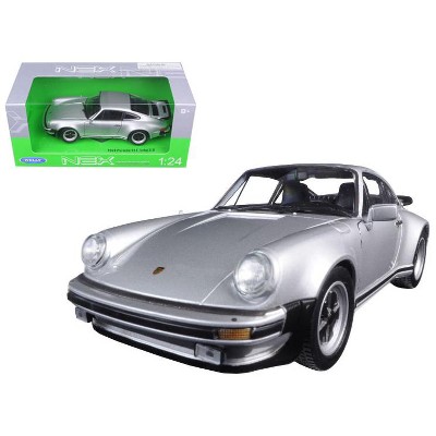 1974 Porsche 911 Turbo 3.0 Silver 1/24 Diecast Model Car by Welly