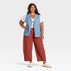 Women's Mid-Rise Barrel Leg Pull-On Pants - Universal Thread™ - 3 of 3