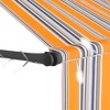 vidaXL Manual Retractable Awning with LED 78.7" Yellow and Blue - 4 of 4
