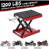 Motorcycle Lift Jack, 1200 LBS Motorcycle Stand Scissor Jack with Wide Deck & Safety Pin, Thickened Rubber Pad Dirt Bike Stand Lift for ATV, Bike - 2 of 4