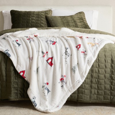Holiday-Printed Plush Throw Blanket - Great Bay Home