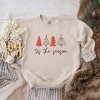 Simply Sage Market Women's Graphic Sweatshirt Tis The Season Trees - S - Dust - image 2 of 2