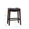 GDFStudio Weston 27" Backless Saddle Counter Stool with Nailhead Trim - 3 of 4