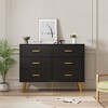 Dresser for Bedroom – 6 Drawer Chest with Gold Metal Handles, Bedroom Dresser with Gold Metal Legs - 2 of 4