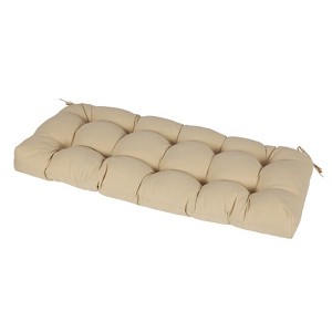 Aoodor Outdoor Polyester Tufted Bench Cushion, Water-resistant & Fade-Resistant, Cushion for Window, Love Seat, Rattan Bench, Piano Bench - 1 of 4