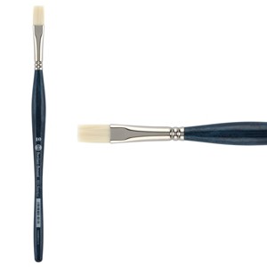 Borciani e Bonazzi Unico Bianco Synthetic Series 831 Paint Brush, Flat 10 - Acrylic, Oil, Gel, Impasso Painting - Ergonomic Handle, Cruelty-Free, - 1 of 4