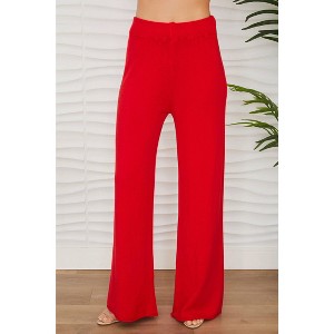 Women's Italian Viscose Knit Flared Pants - Milio Milano - 1 of 4