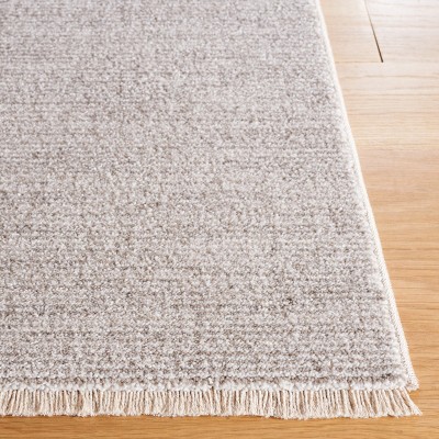 Lasa Light Grey Rectangular Synthetic Area Rug