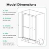 NicBex Bypass Shower Door 70"H Semi-Frameless Double Sliding Shower Doors with 1/4" (6mm) Thick SGCC Tempered Glass for Bathroom - 3 of 4