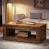 Hommoo 43.3" Modern Farmhouse Coffee Table with Storage - 4 of 4