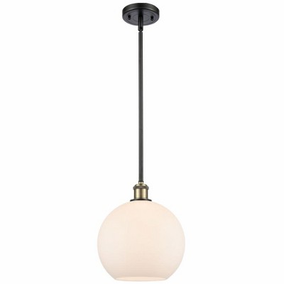 Athens - 1 Light Stem Hung Mini Pendant In Industrial Style-13 Inches Tall and 10 Inches Wide